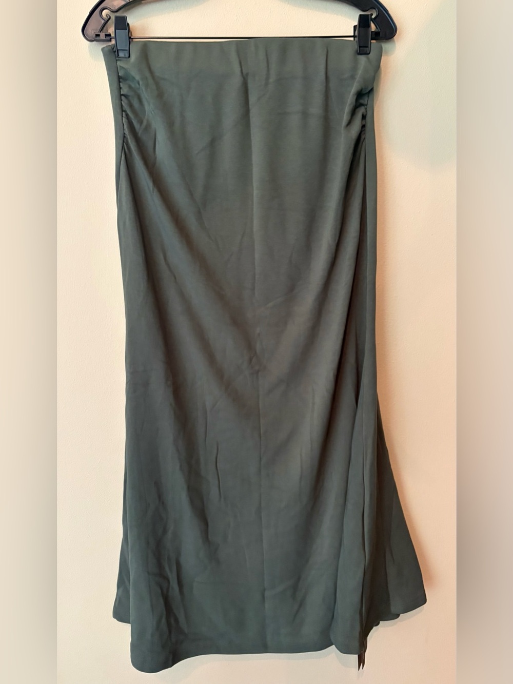 OGL Olive Green Maxi Flared Skirt - Picture 3 of 6